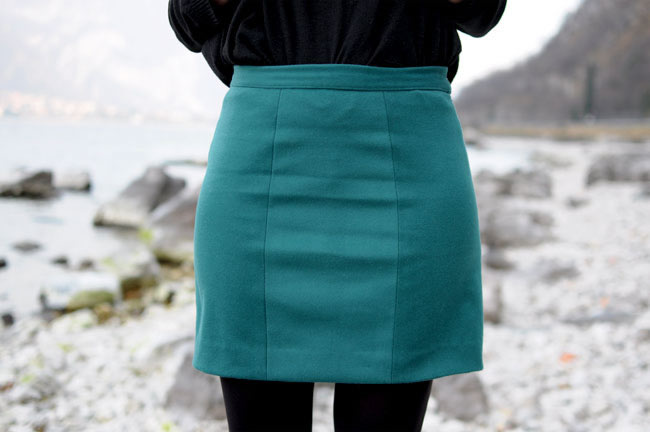 panelled mini skirt winter sewing handmade fashion Ladulsatina
