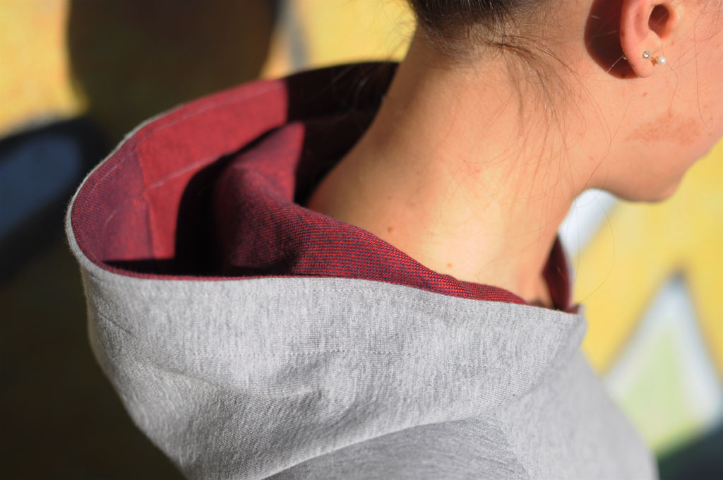 Ladulsatina sewing - Undercover Hood Papercut Patter hoodie - hood details