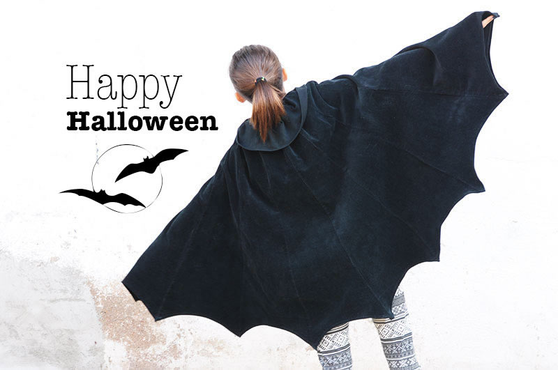 Ladulsatina - Halloween refashion 2015: transforming skirt bat wings cloak