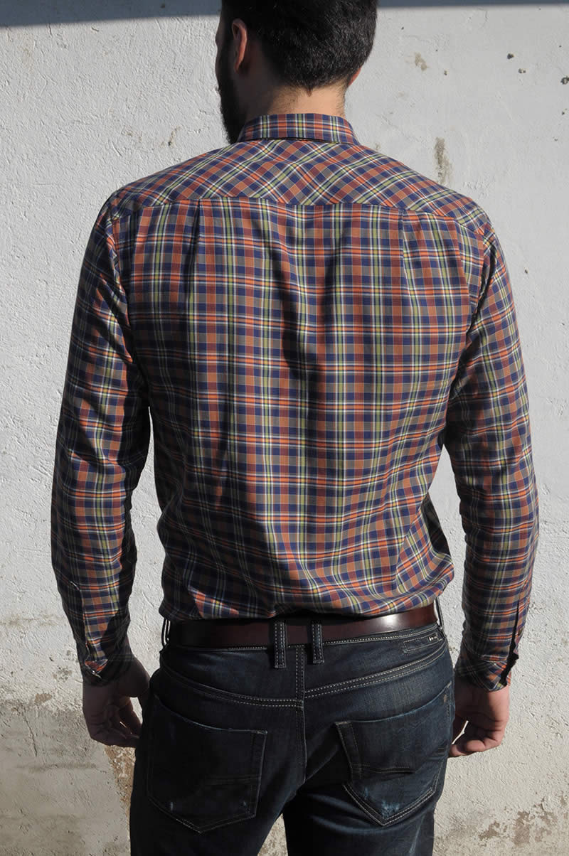 Ladulsatina - Camicia da uomo handmade scozzese - Negroni Shirt - Colette Patterns _ Retro