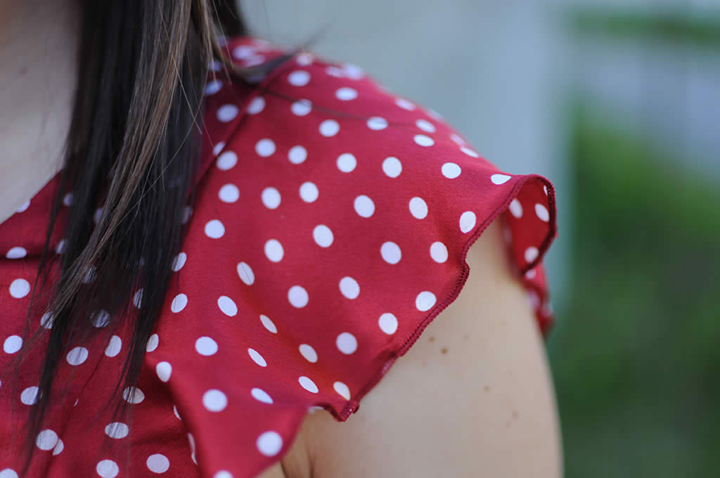 Ladulsatina DIY Fashion and sewing - Polka Dot blouse - Blusa a pois - Detail