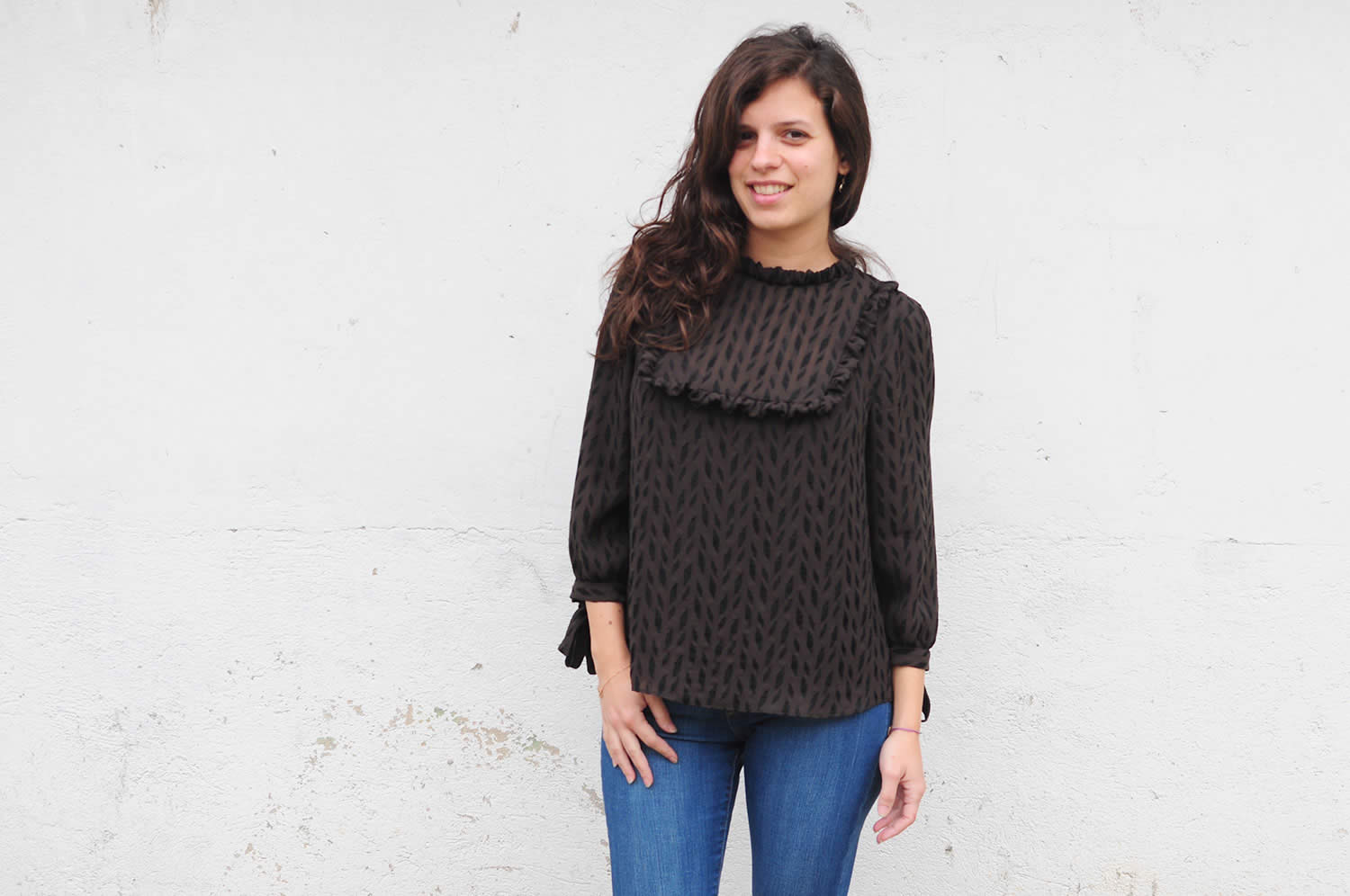 Ladulsatina - Sewing blog - Blog di cucito - Jolanda blusa by Atelier Vicolo n 6 in silk viscose blend - Front