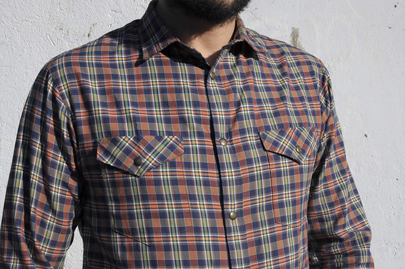 Ladulsatina - Camicia da uomo handmade scozzese - Negroni Shirt - Colette Patterns _ Modifiche fronte