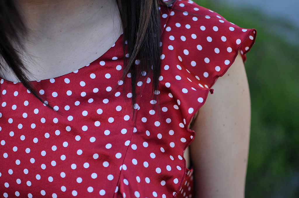 Ladulsatina DIY Fashion and sewing - Polka Dot blouse - Blusa a pois - Detail