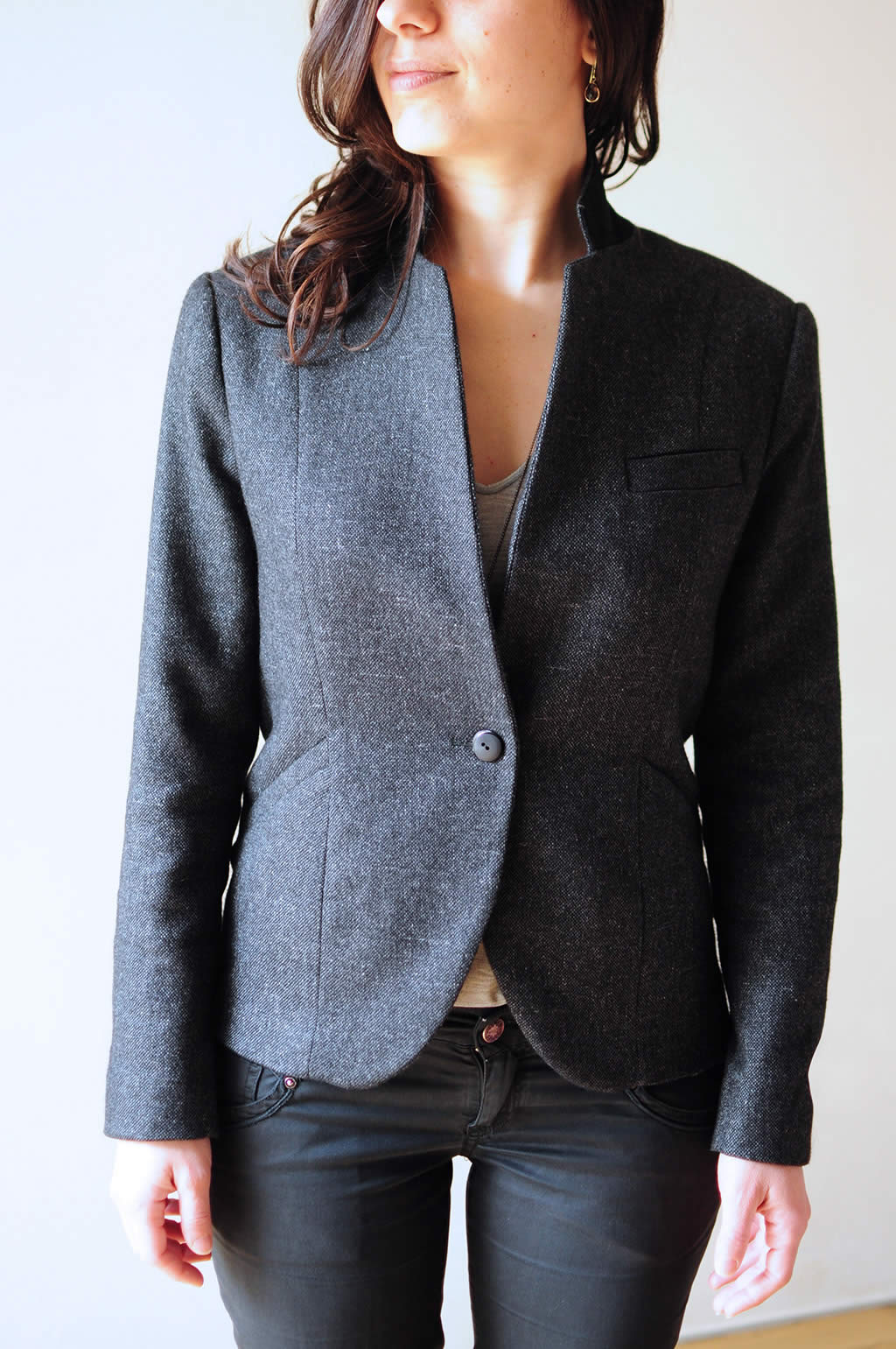 ladulsatina - Sewing blog - Self-drafted blazer - front